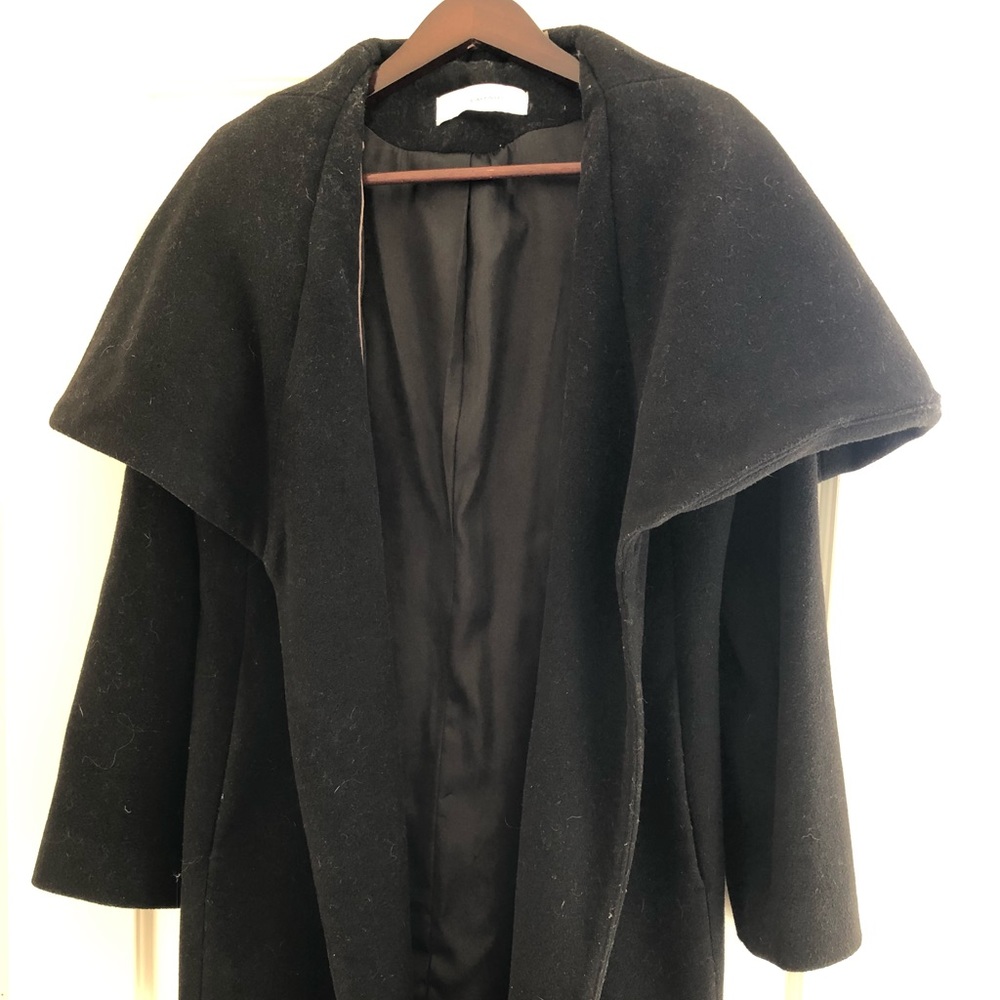 T Tahari Women’s Small Wool Blend Belted Wrap Coat